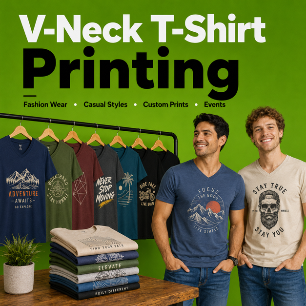 V-Neck T Shirt Printing Liverpool
