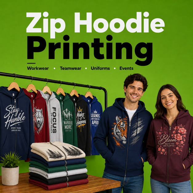 Zip Hoodie Printing Liverpool